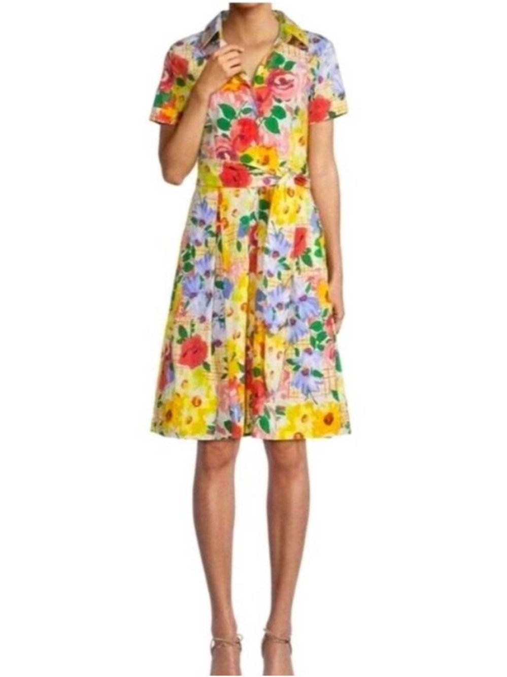 FRANCES VALENTINE Bella Dress in Picnic Print - Size Medium - EUC